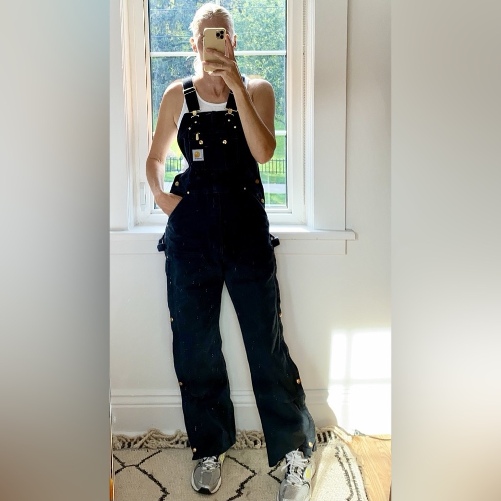 1990’s Unisex Black Carhartt Overalls Workwear Coveralls Baggy Pants Streetwear